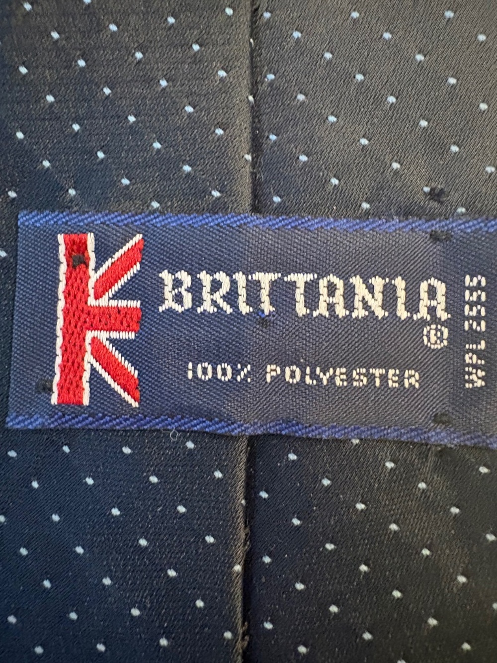 Vintage 70s/80s Brittania Polka Dot Necktie